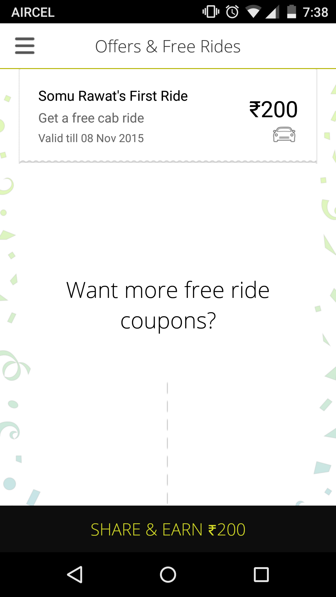 Free first ride ola on sale