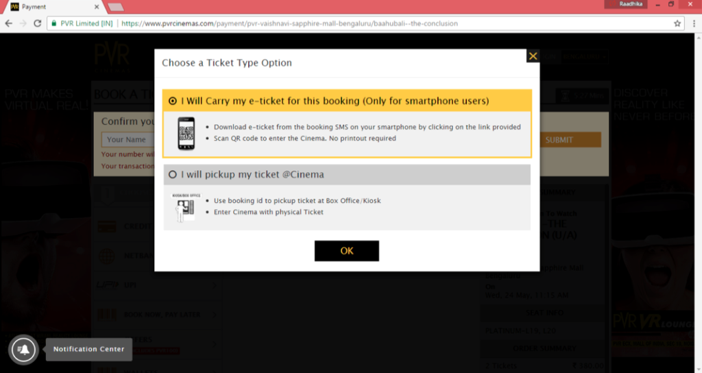 How to redeem movie tickets at PVR! Olacabs Blogs